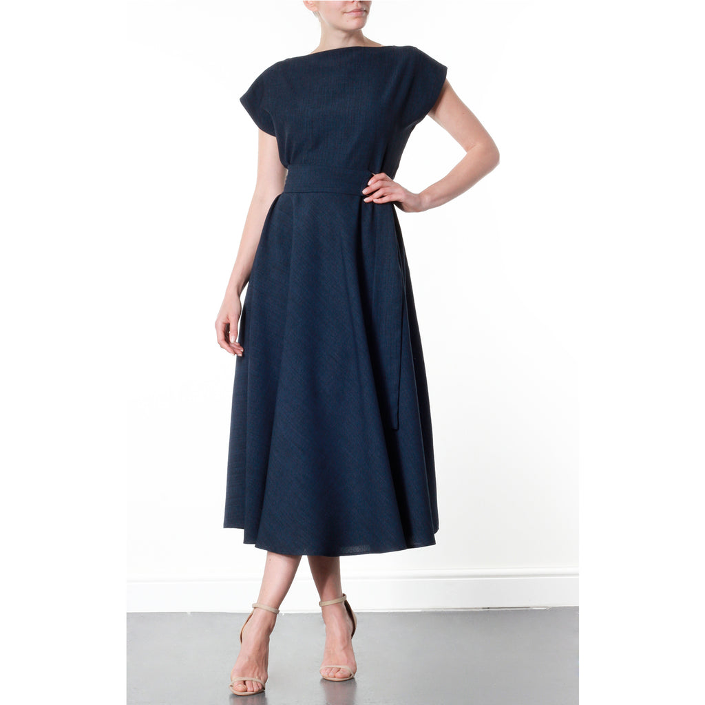 Stine Blue Midi Dress | Meem Label